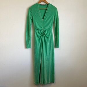ROTATE Women's Elegant Green Long Sleeve Dress Size 6